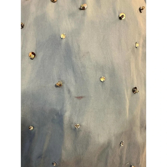 JCrew Collection limited-edition embellished V-neck slip dress in cupro blend - Picture 5 of 5